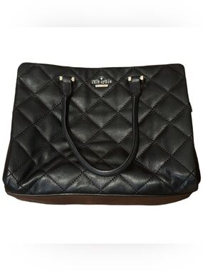 Kate Spade Emerson Place Olivera Quilted Leather Satchel Bag - Black